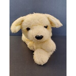 1997 Ty Sunny Puppy Plush Yellow Labrador Dog Floppy Laying Vtg Stuffed Animal